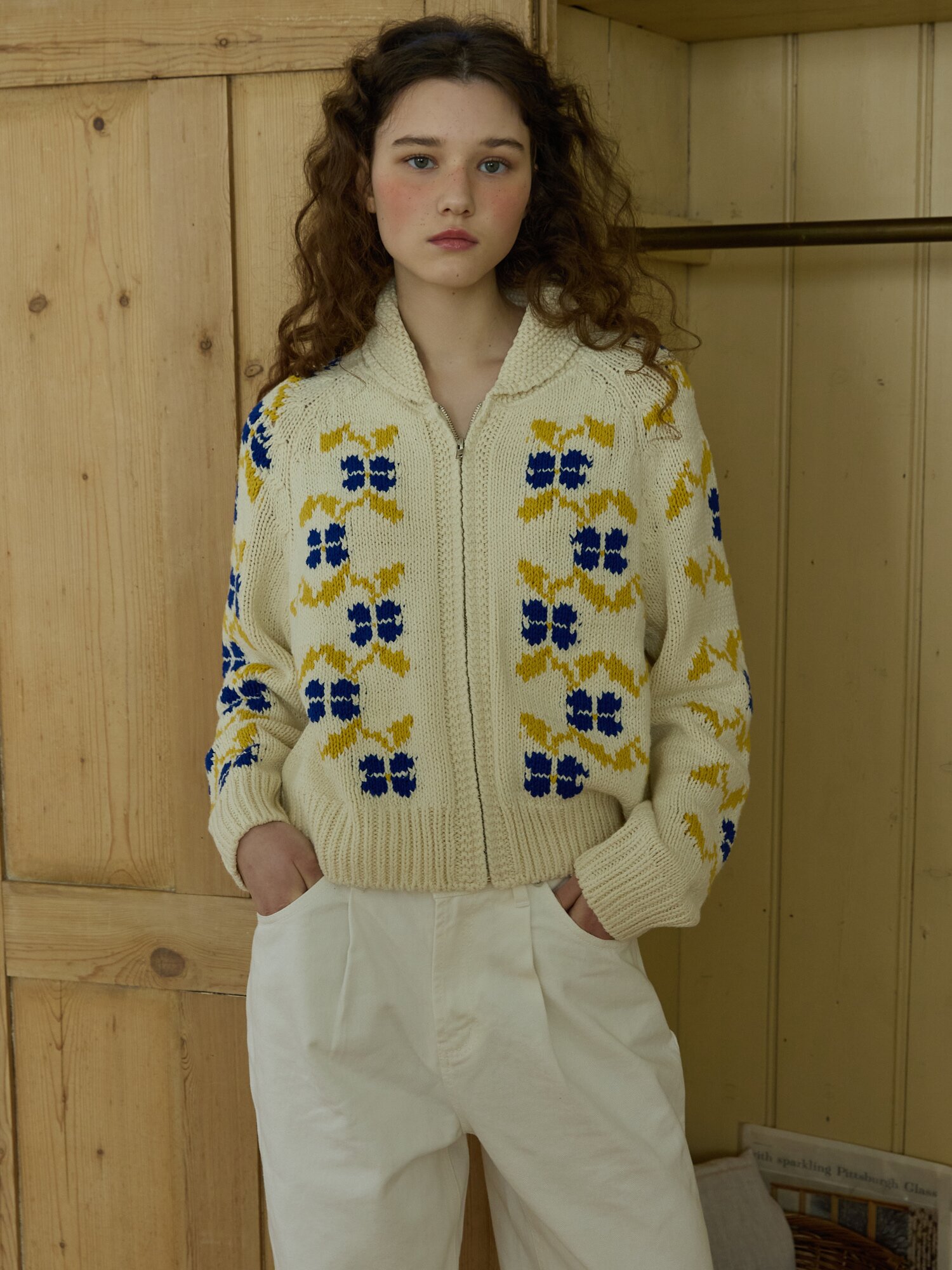 Dazy flower knit Cream