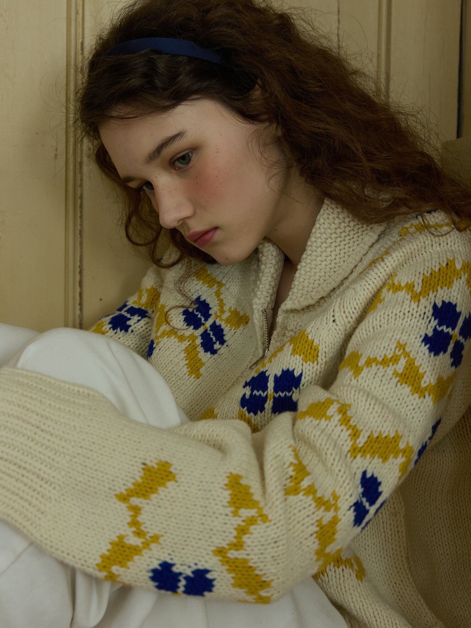 Dazy flower knit Cream