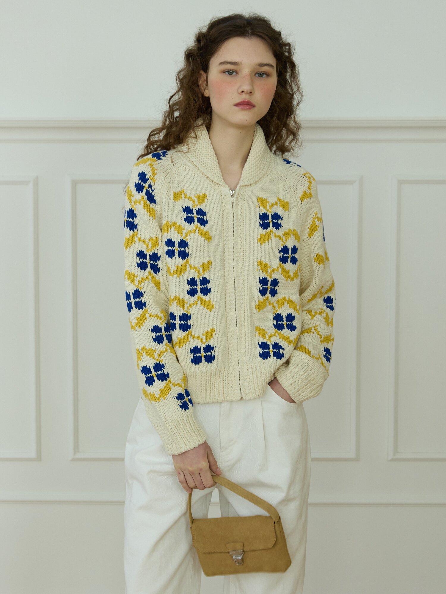Dazy flower knit Cream