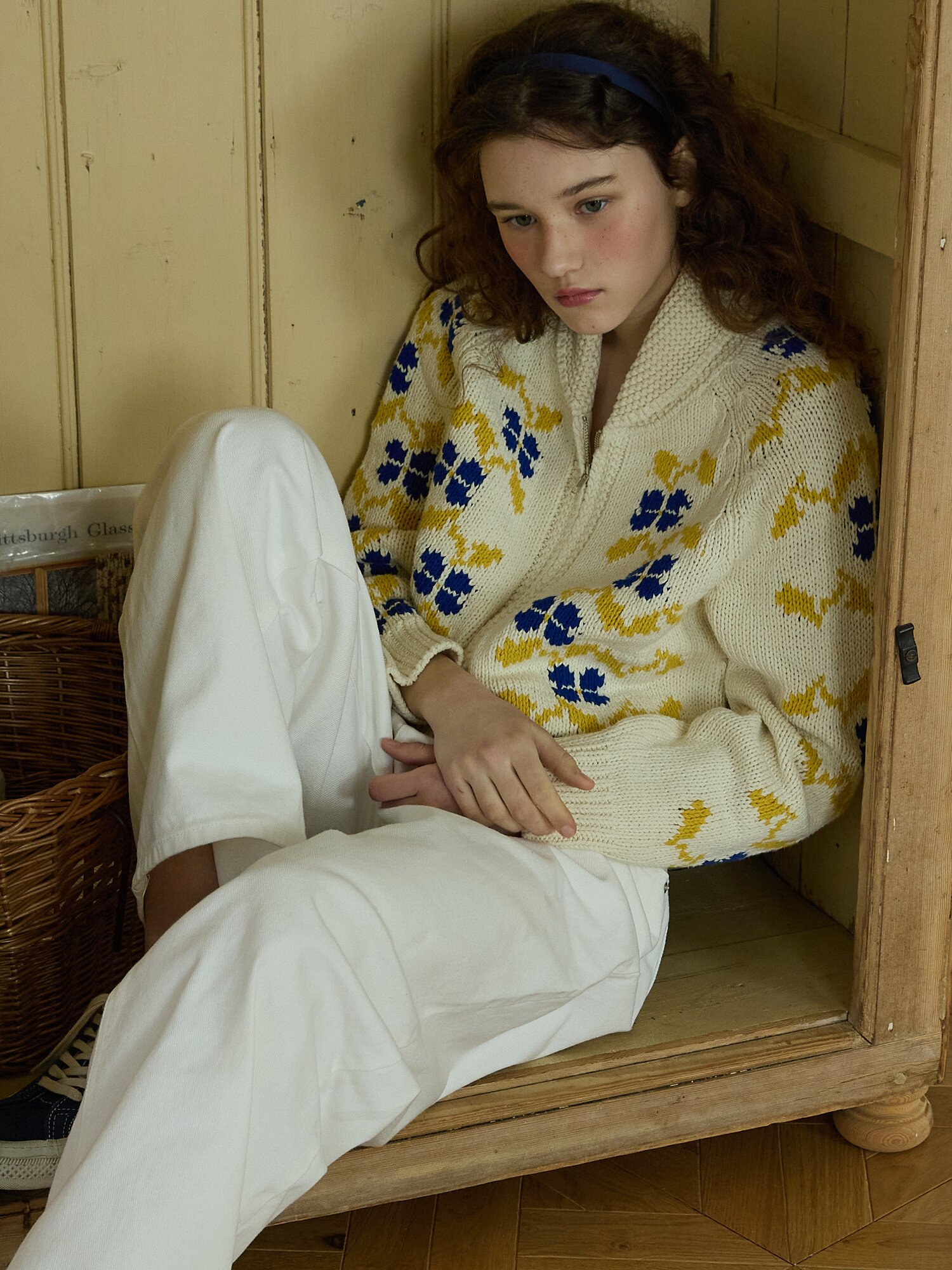 Dazy flower knit Cream