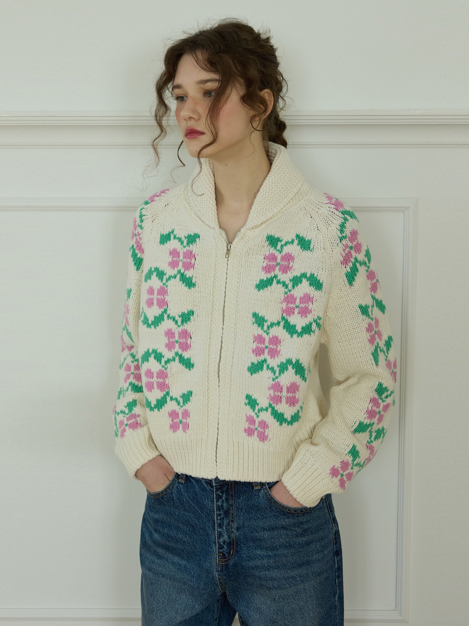 Dazy flower knit Ivory