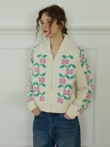 Dazy flower knit Ivory



