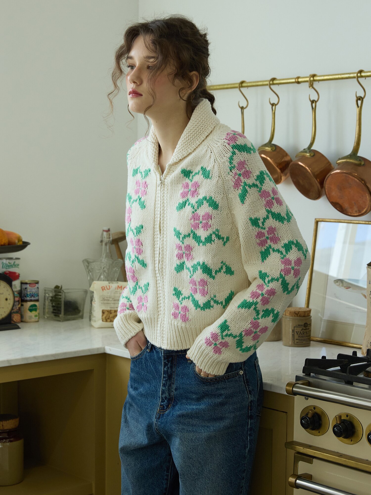 Dazy flower knit Ivory