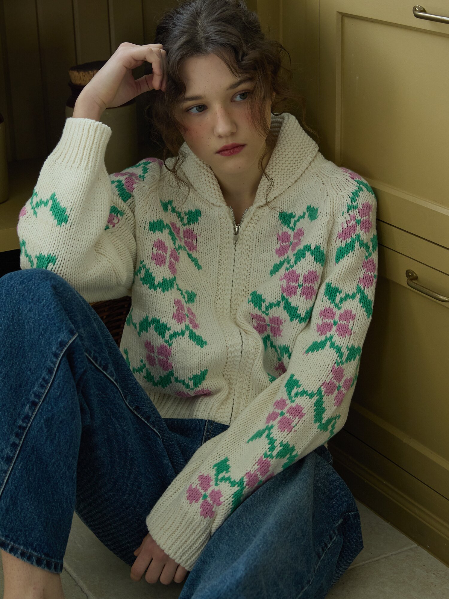Dazy flower knit Ivory