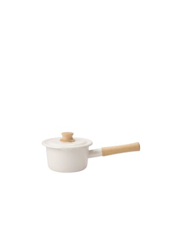 후지호로 코튼 법랑 편수냄비 (인덕션 겸용) 14cm, 아이보리