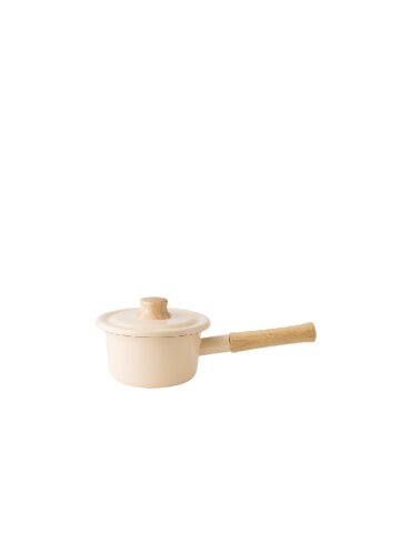 후지호로 코튼 법랑 편수냄비 (인덕션 겸용) 14cm, 옐로우베이지