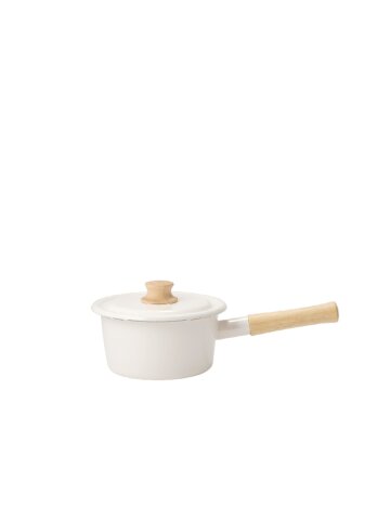 후지호로 코튼 법랑 편수냄비 (인덕션 겸용) 16cm, 아이보리