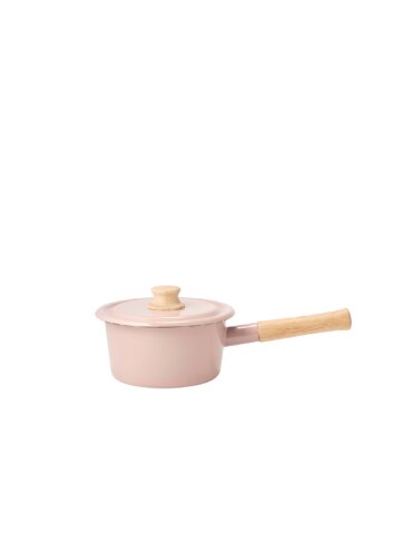 후지호로 코튼 법랑 편수냄비 (인덕션 겸용) 16cm, 애쉬핑크
