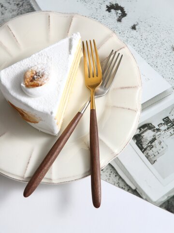 벨류세라믹 이사벨 월넛 골드 커트러리