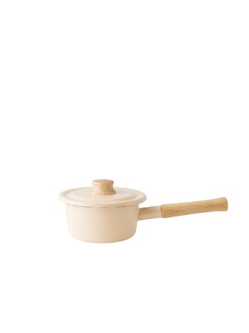 후지호로 코튼 법랑 편수냄비 (인덕션 겸용) 16cm, 옐로우베이지