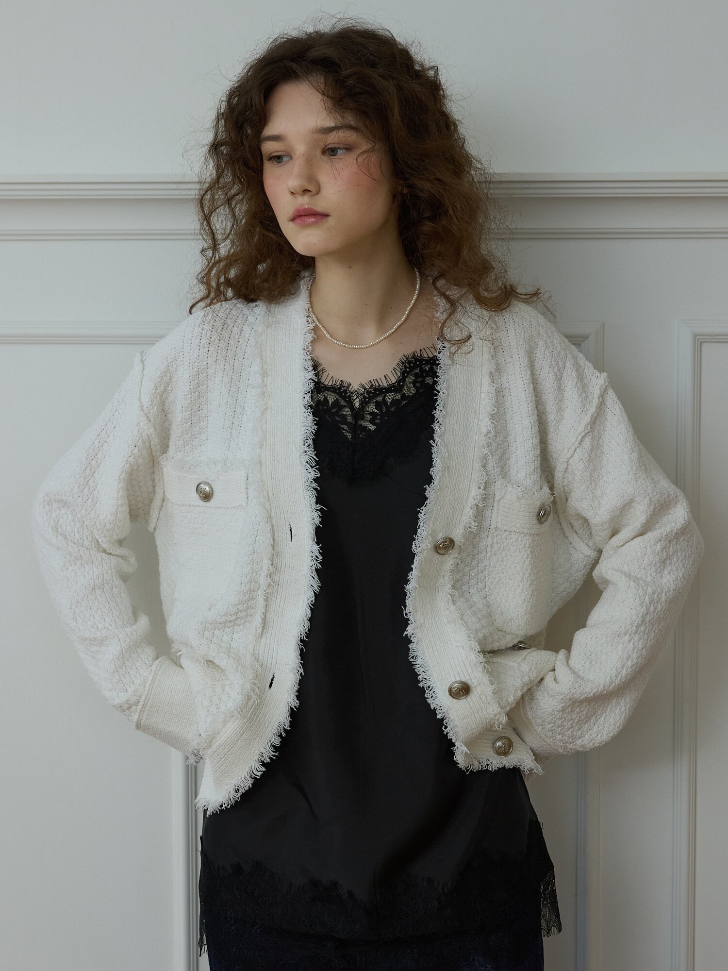 Classic blanc tweed Ivory