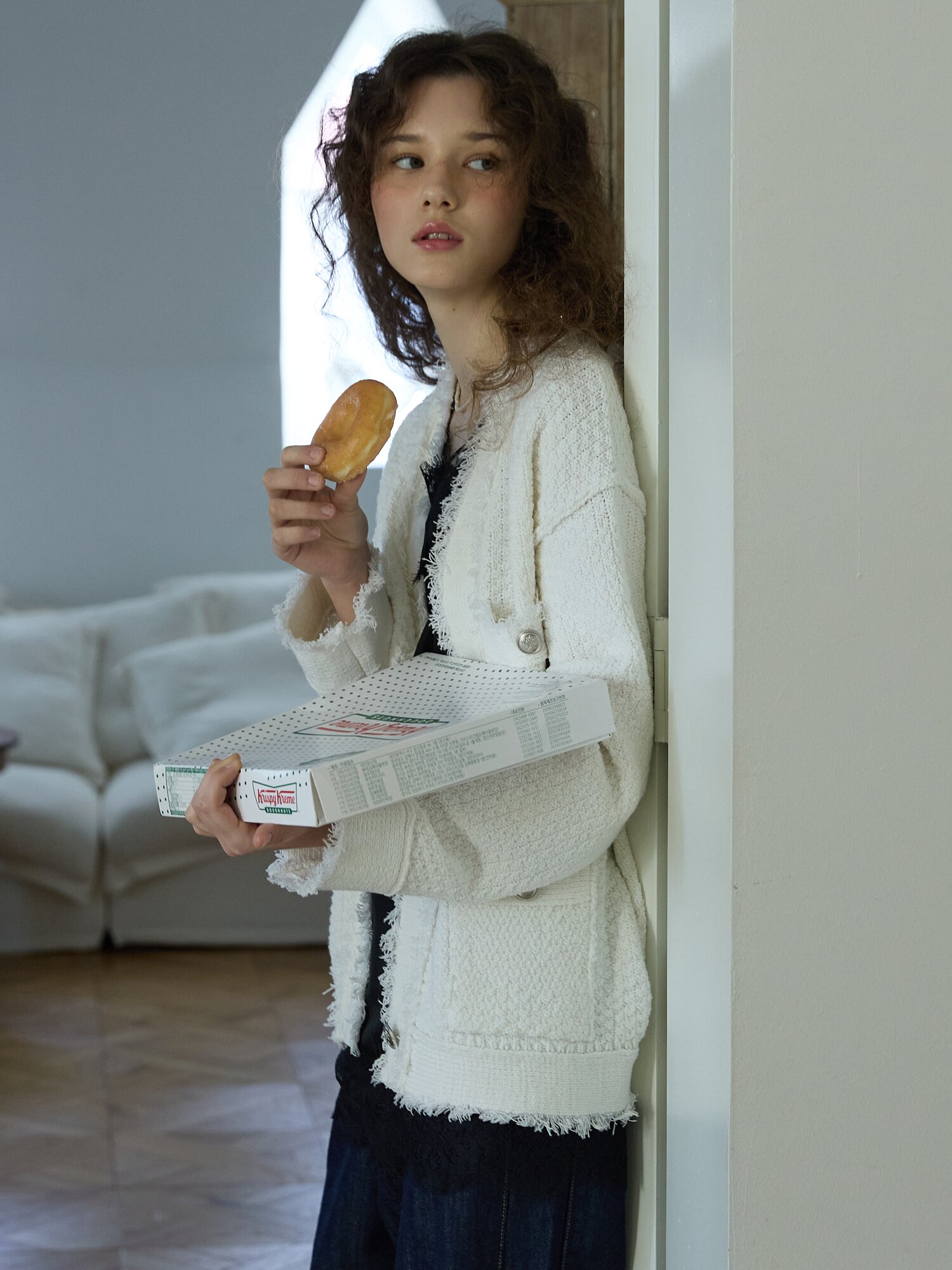 Classic blanc tweed Ivory