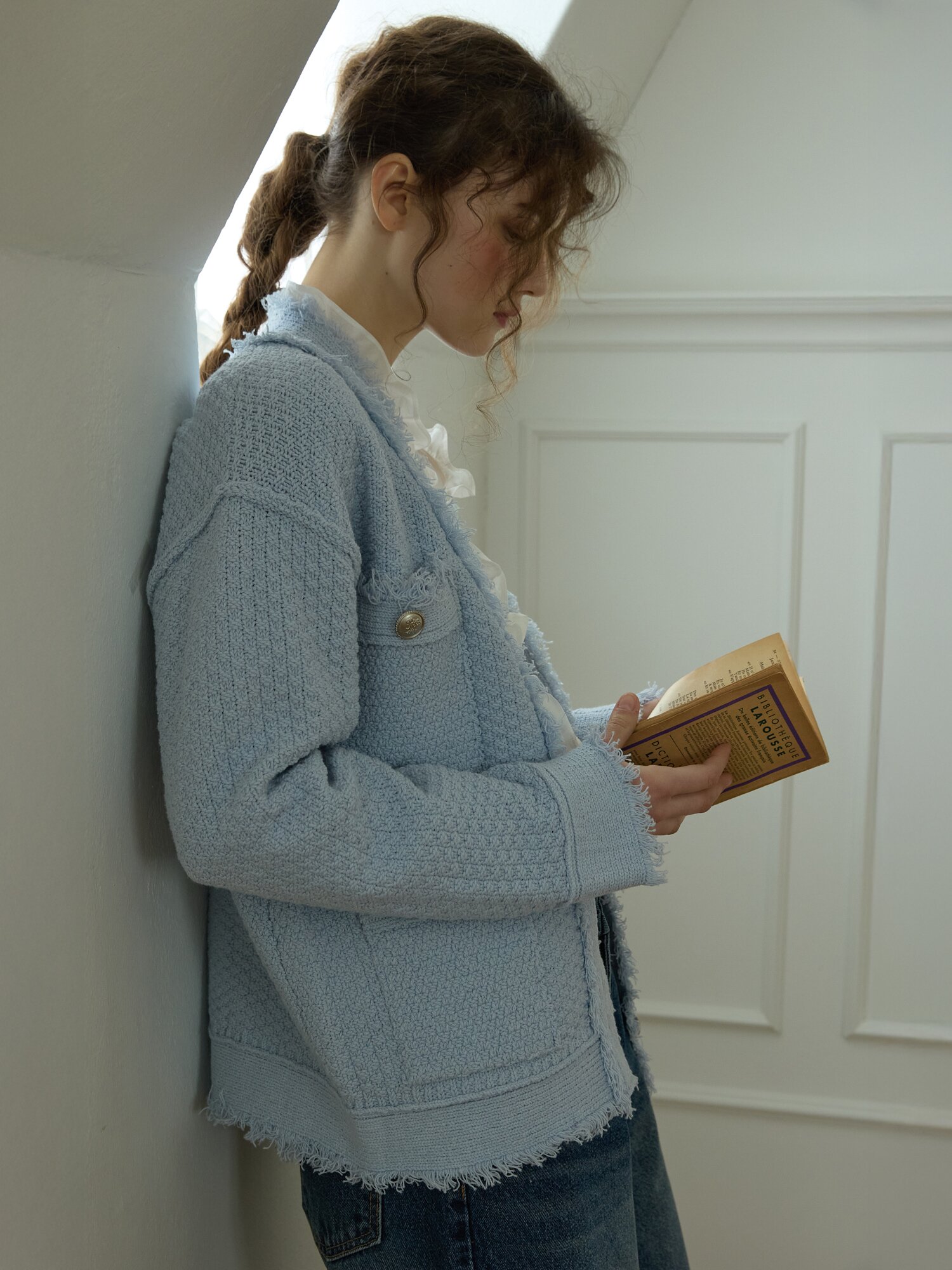 Classic blanc tweed Blue