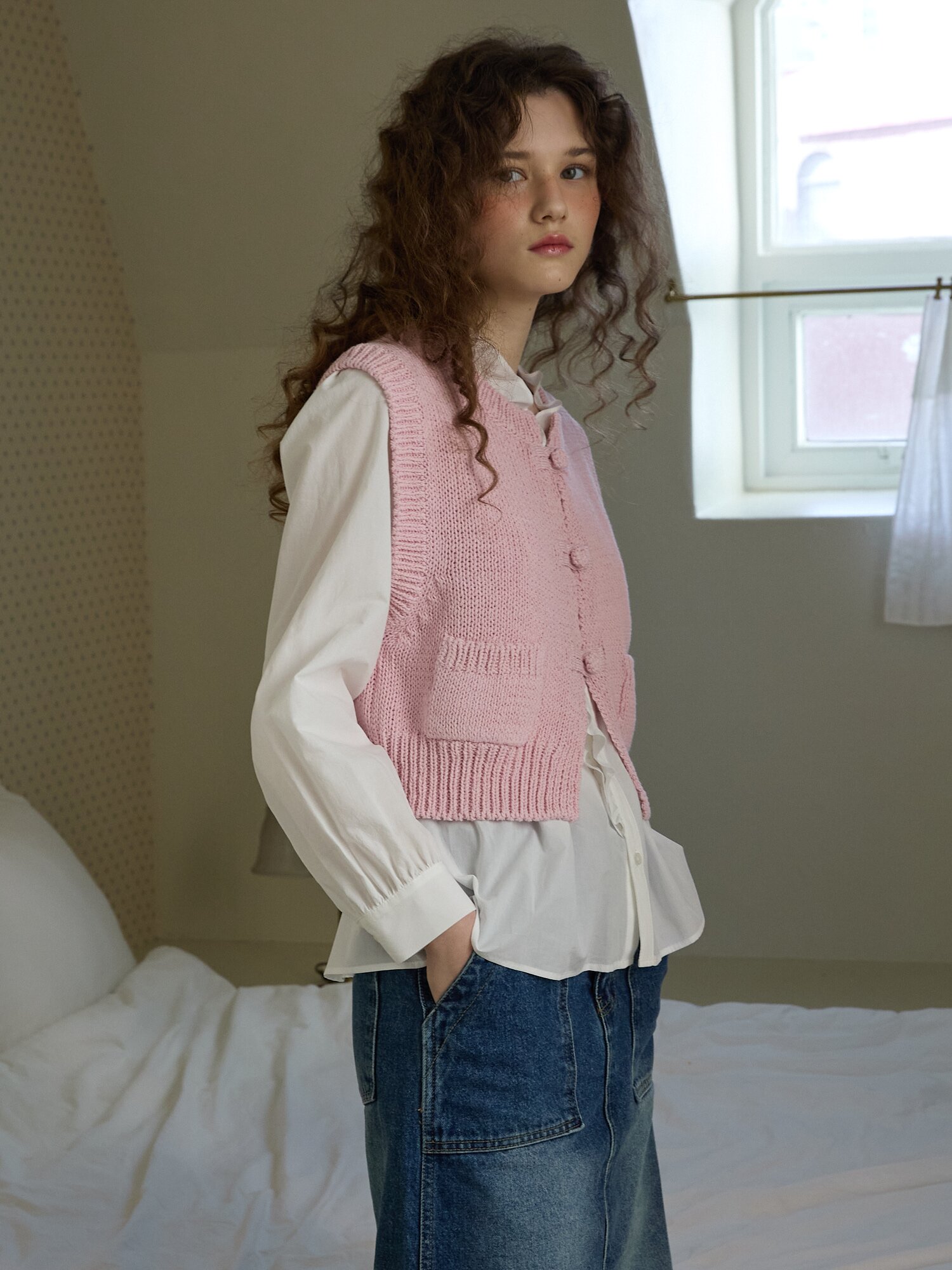 Drop vest Pink