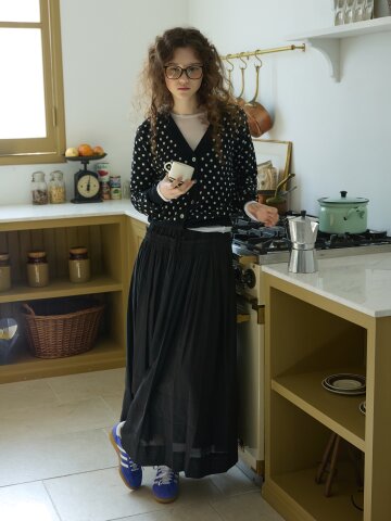 Tiered maxi skirt Black

