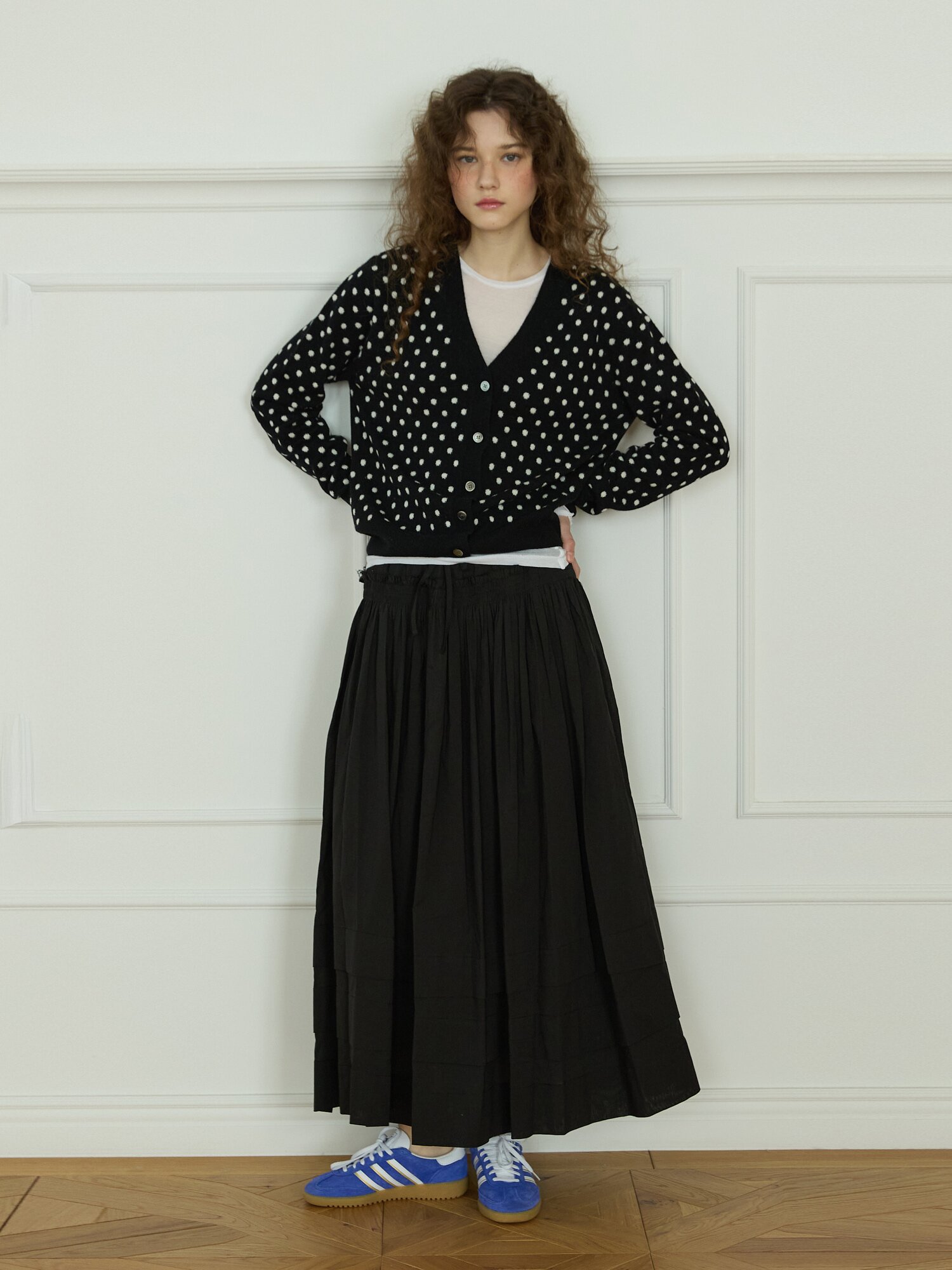 Tiered maxi skirt Black