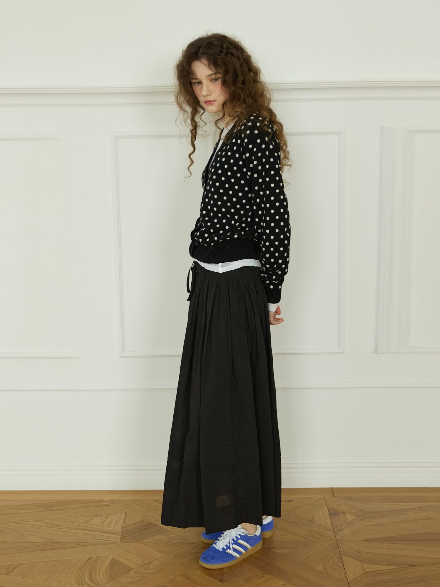 Tiered maxi skirt Black