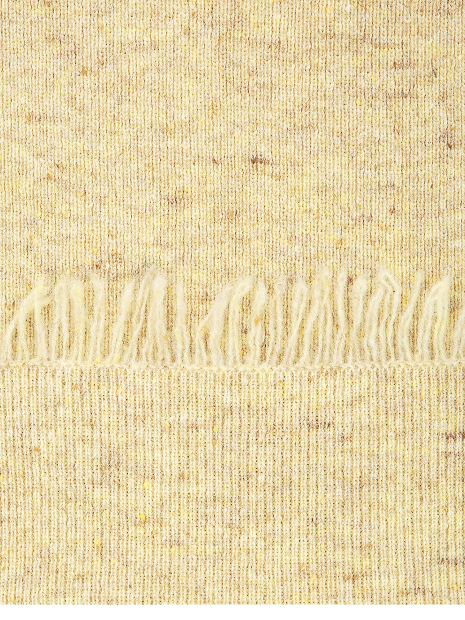 울 프린지 밴딩 니트 스커트 (YELLOW)