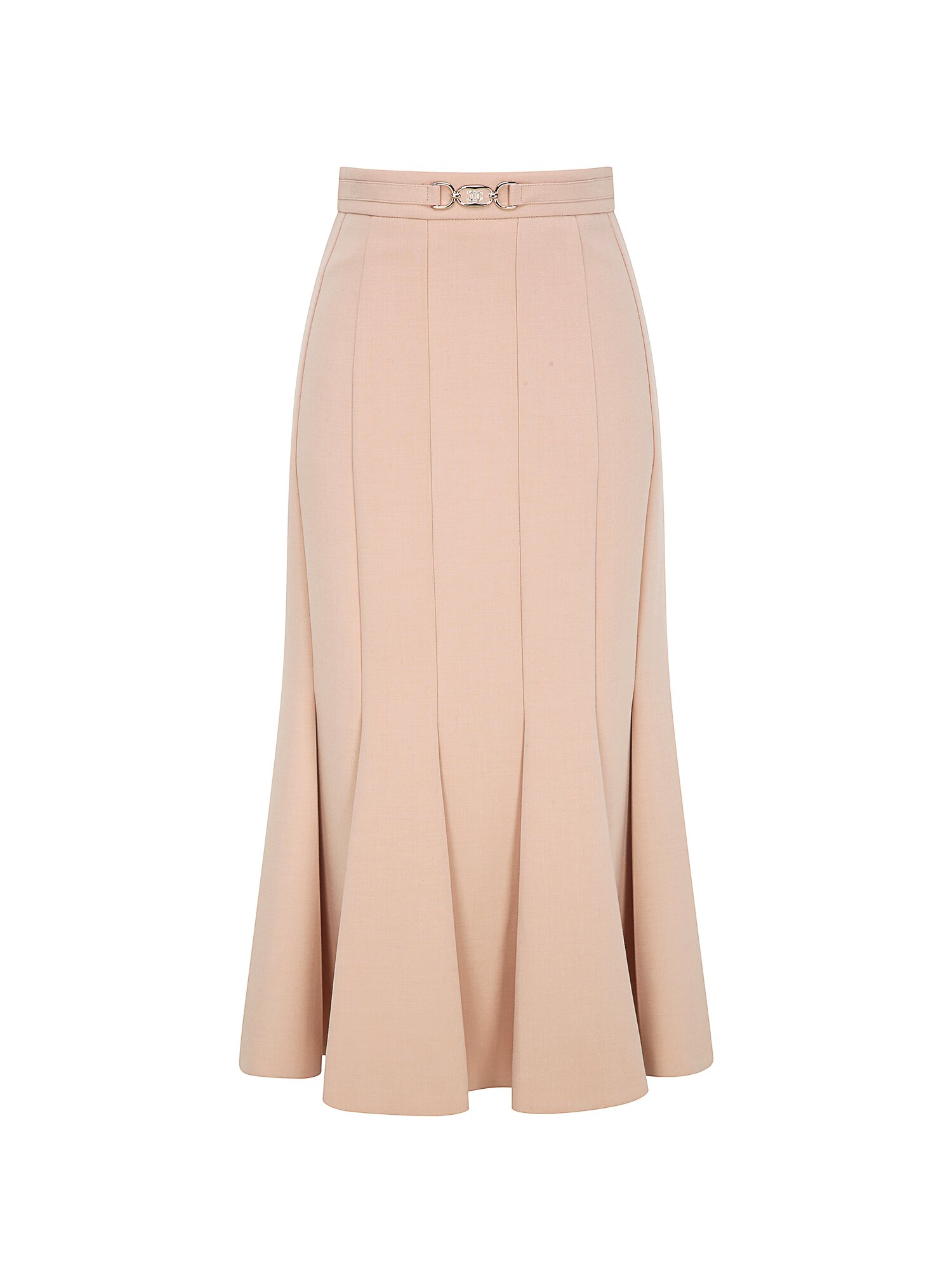 벨트 장식 머메이드 스커트 (PINK)