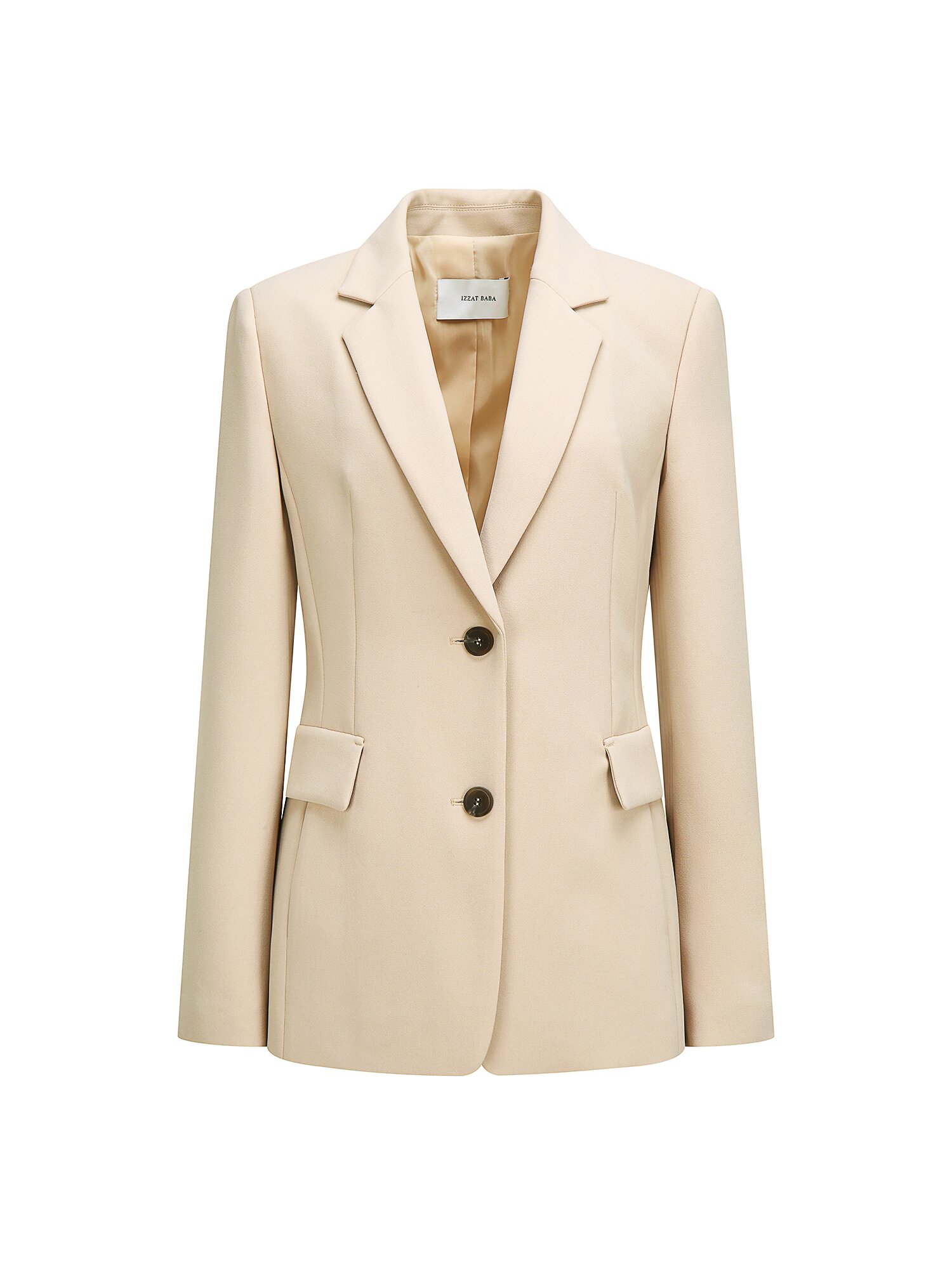 슬림핏 테일러드 투버튼 재킷 (BEIGE)