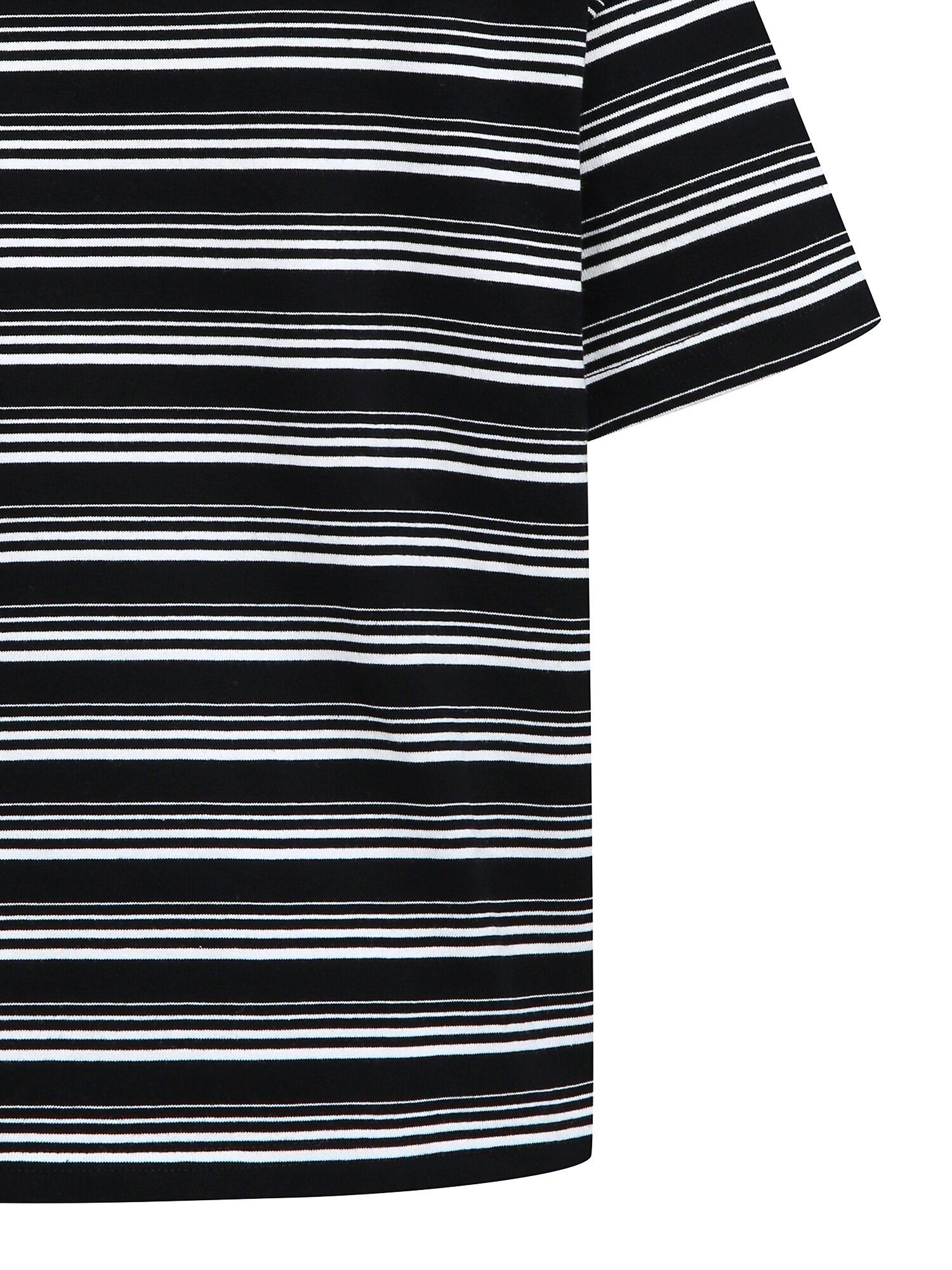 스트라이프 배색 칼라 티셔츠 (STRIPE BLACK)