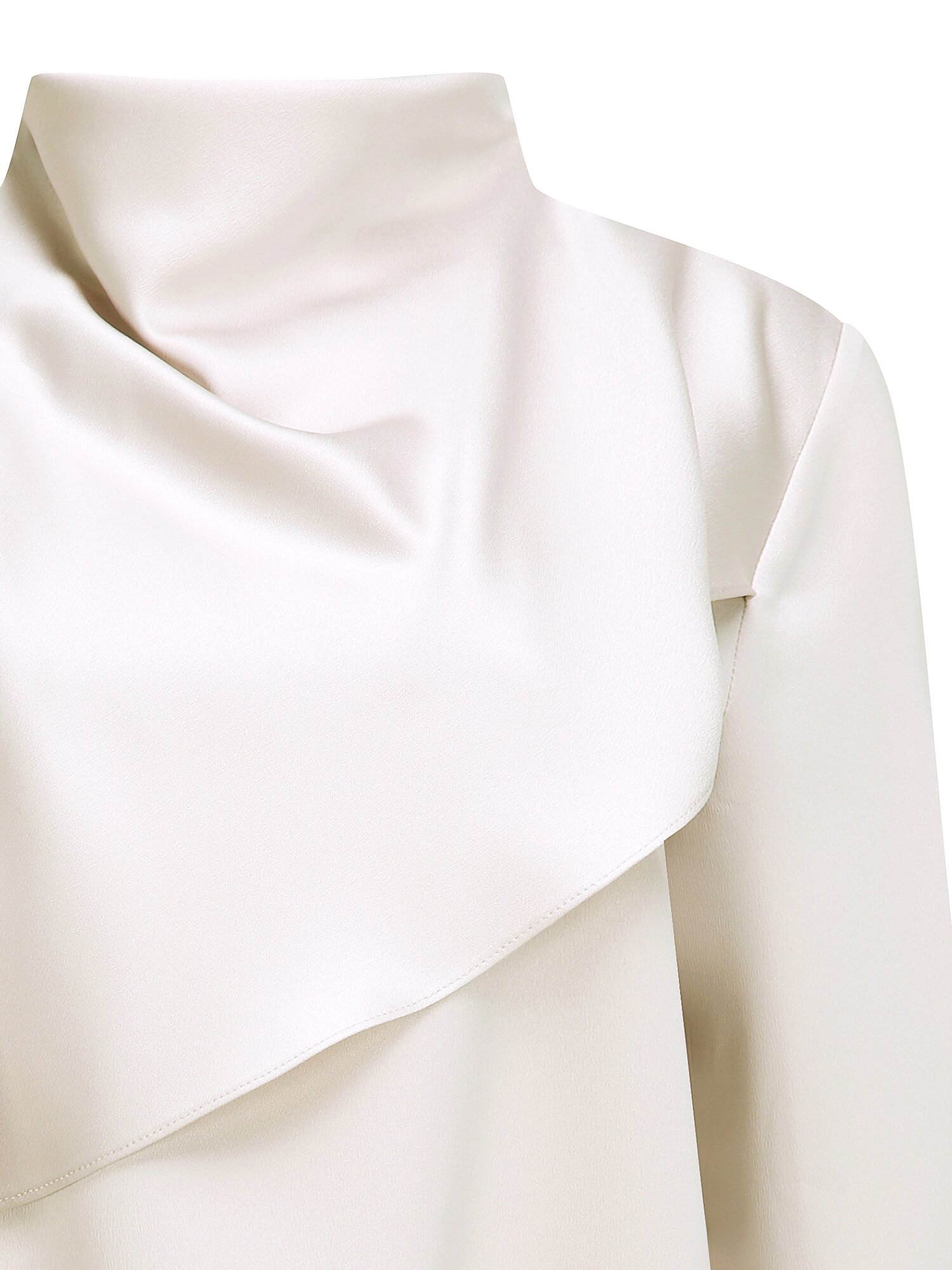 새틴 머플러 카울넥 블라우스 (LIGHT PINK)