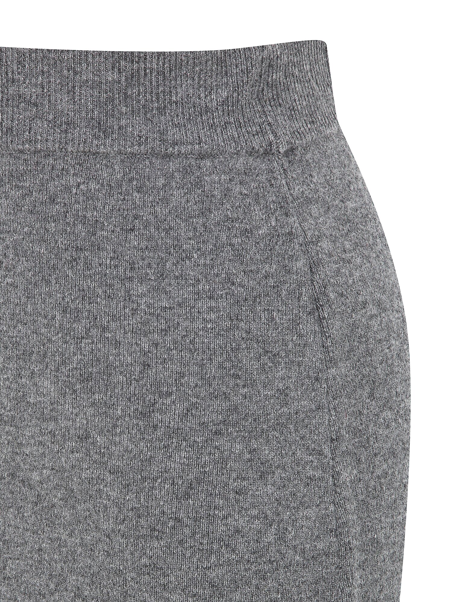 울 프린지 밴딩 니트 스커트 (GREY)