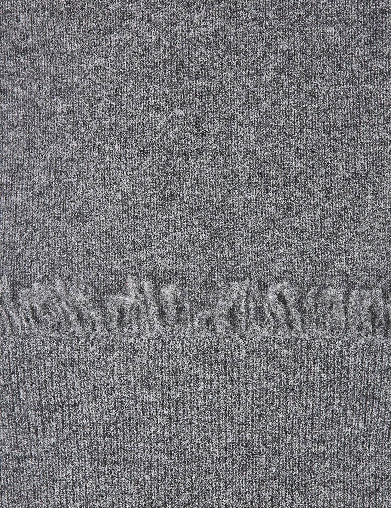 울 프린지 밴딩 니트 스커트 (GREY)