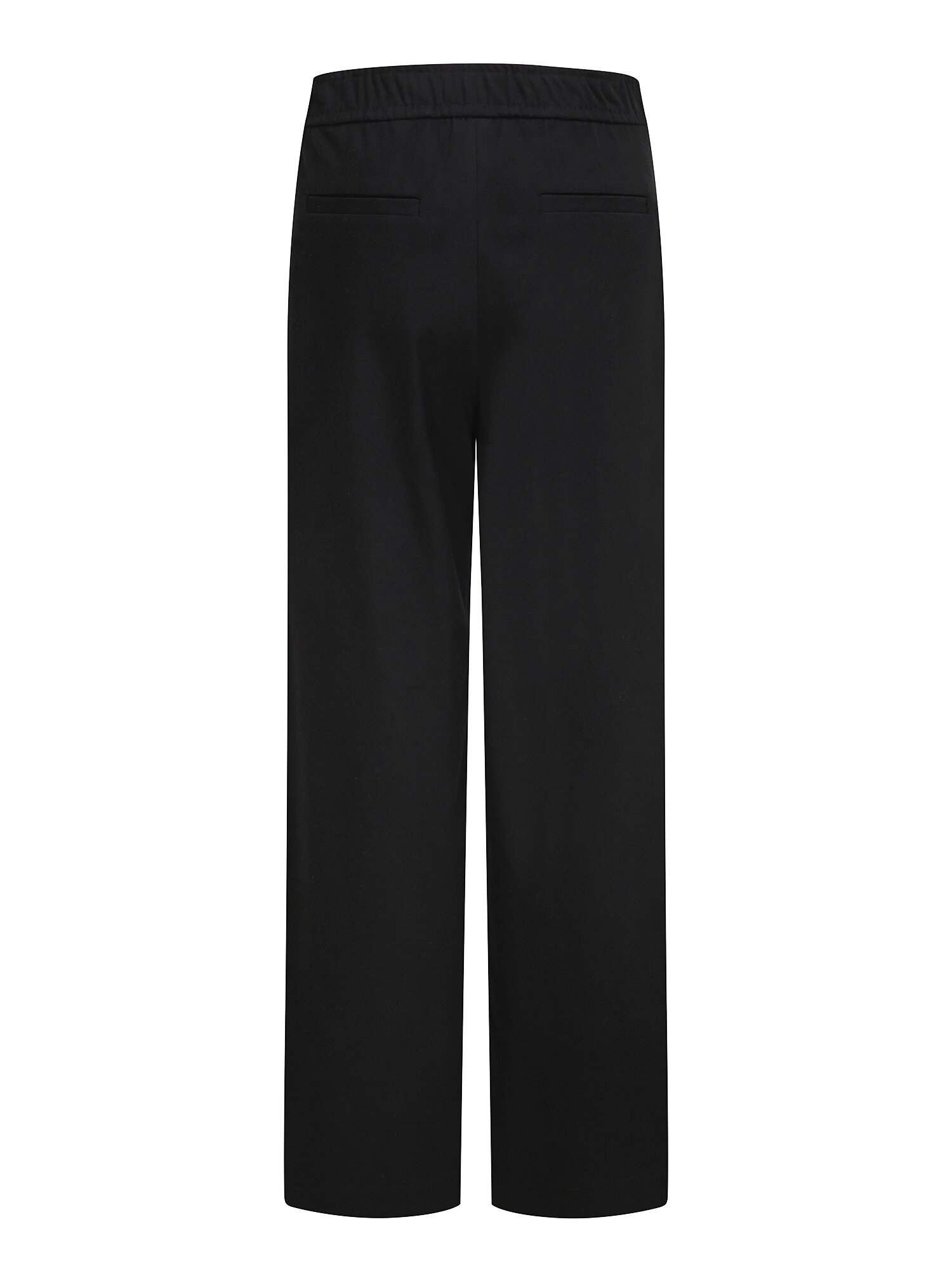 백 밴딩 와이드 일자핏 팬츠 (BLACK)