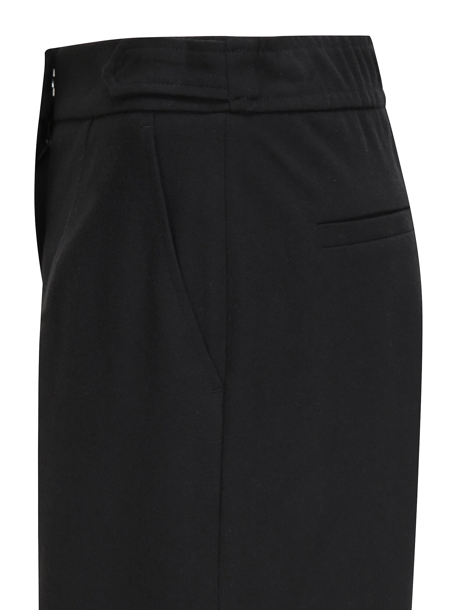 백 밴딩 와이드 일자핏 팬츠 (BLACK)