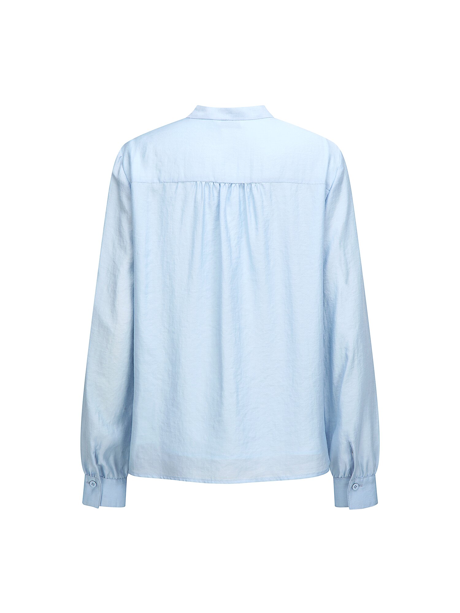 루즈핏 시어 타이넥 블라우스 (LIGHT BLUE)