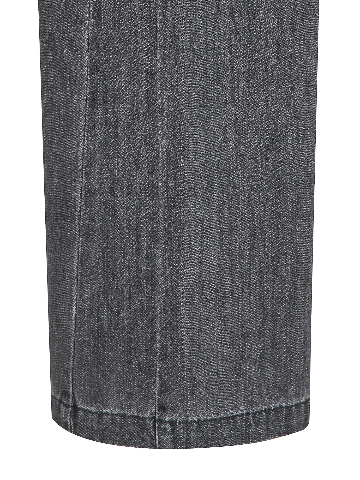 레더 장식 와이드 데님 팬츠 (DARK GREY)