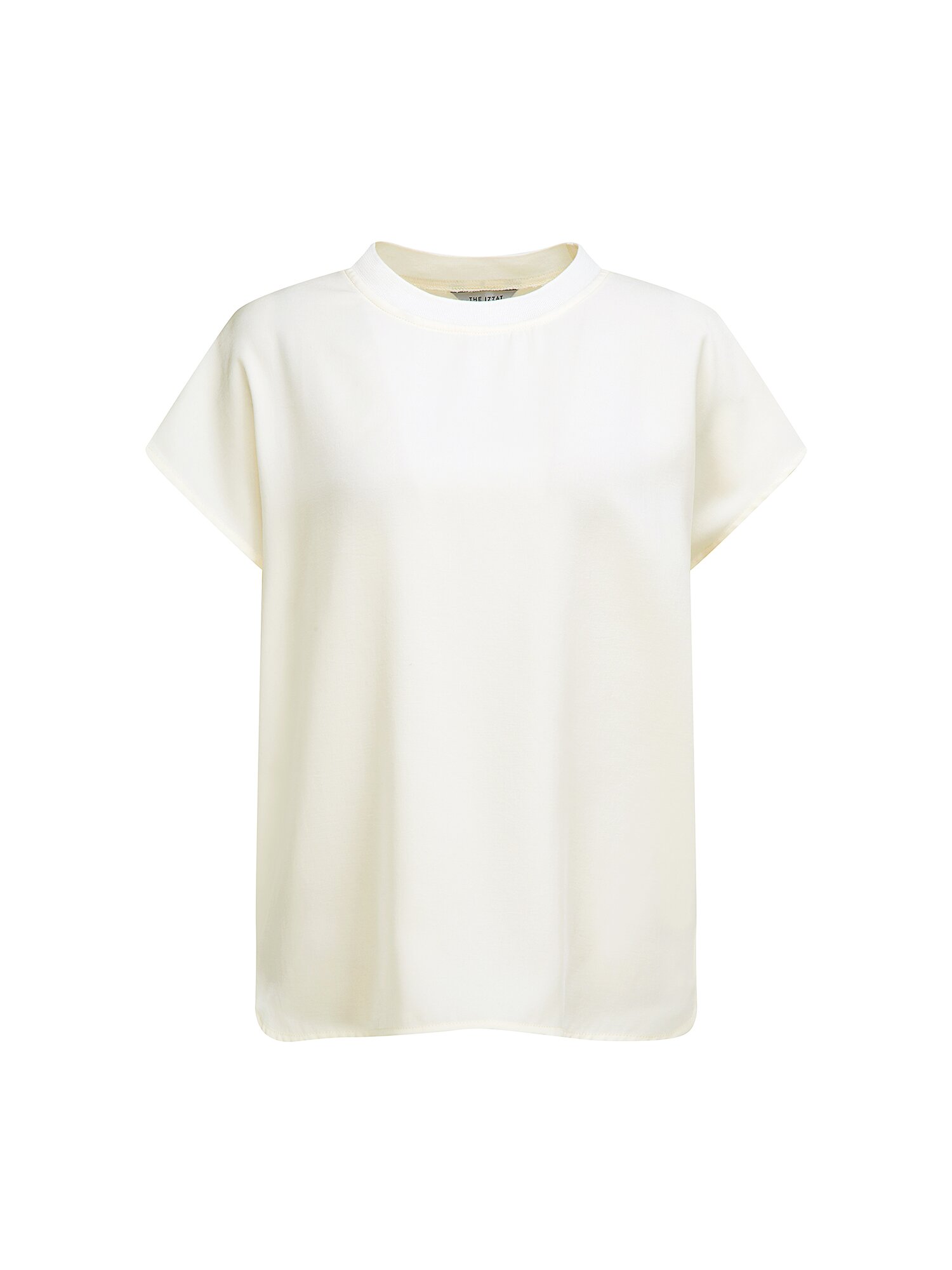 캡 슬리브 라운드넥 블라우스 (IVORY)