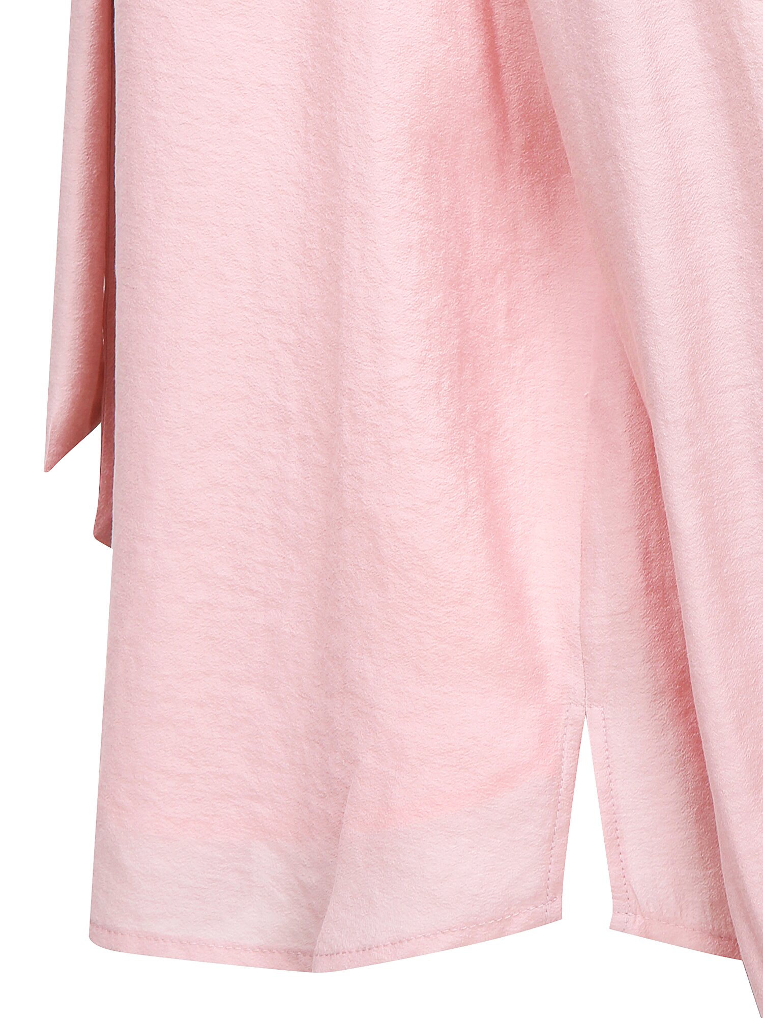 루즈핏 시어 타이넥 블라우스 (LIGHT PINK)