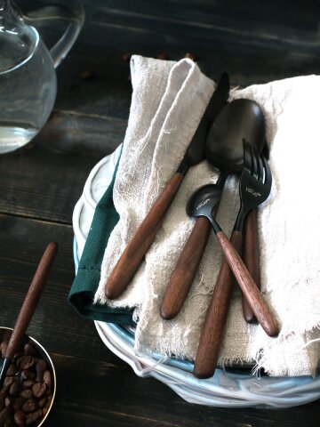 벨류세라믹 이사벨 월넛 블랙 커트러리