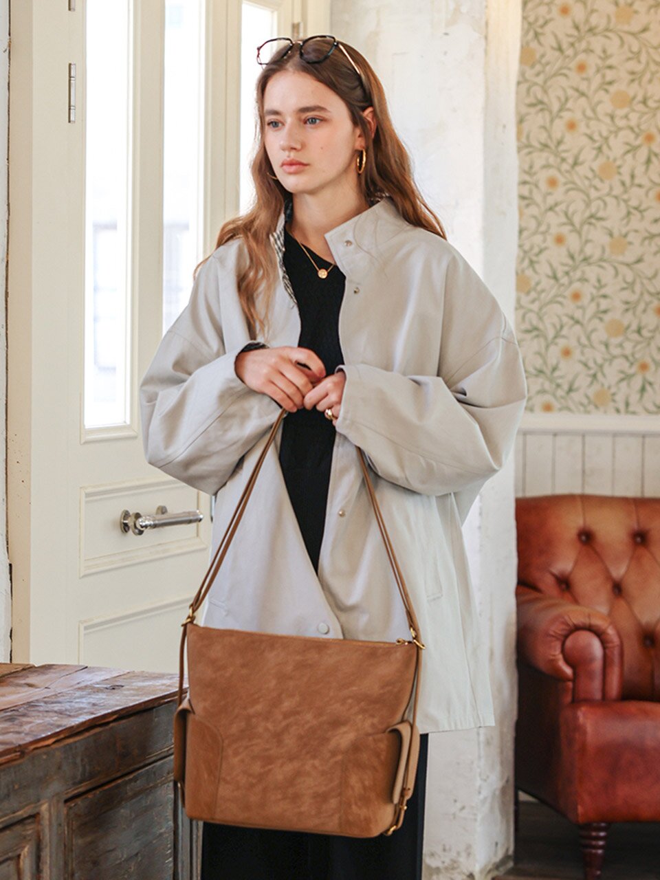 PM_Soft saddle suede bag_2color
