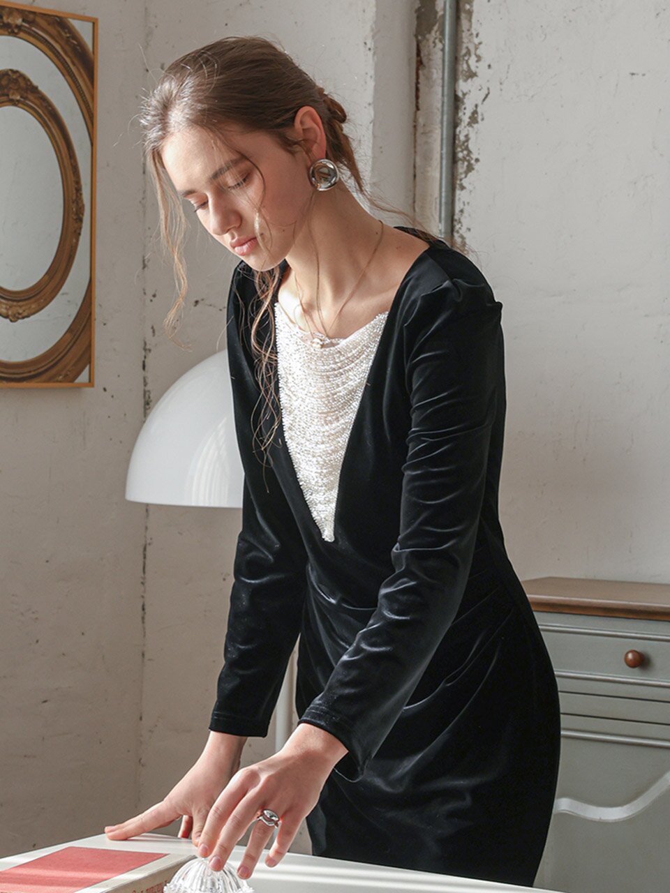 PM_Velvet silence dress_BLACK