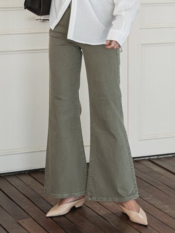 PM_Denim semi flare pants_3color