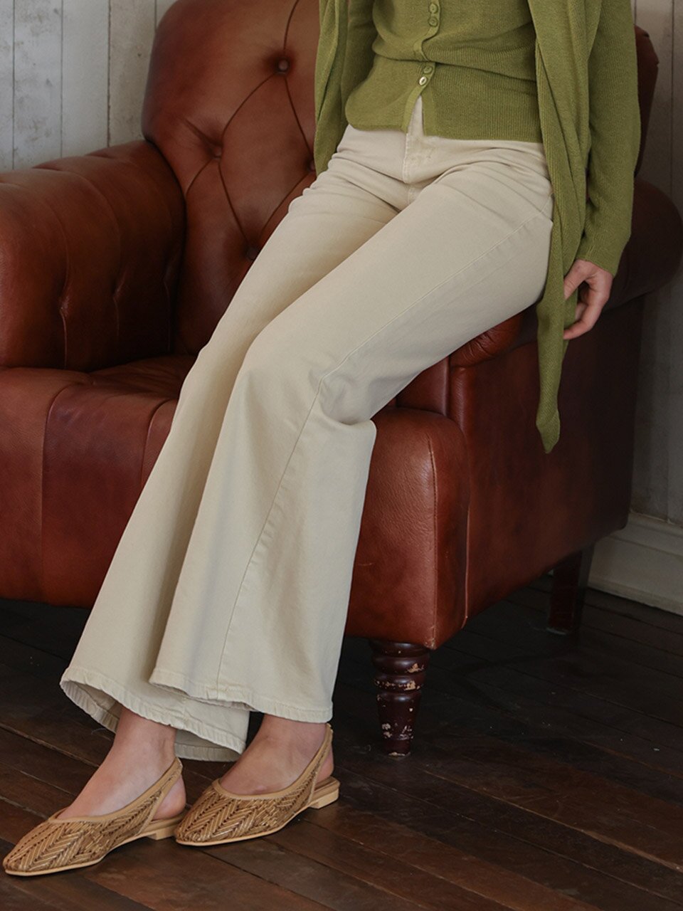 PM_Denim semi flare pants_3color