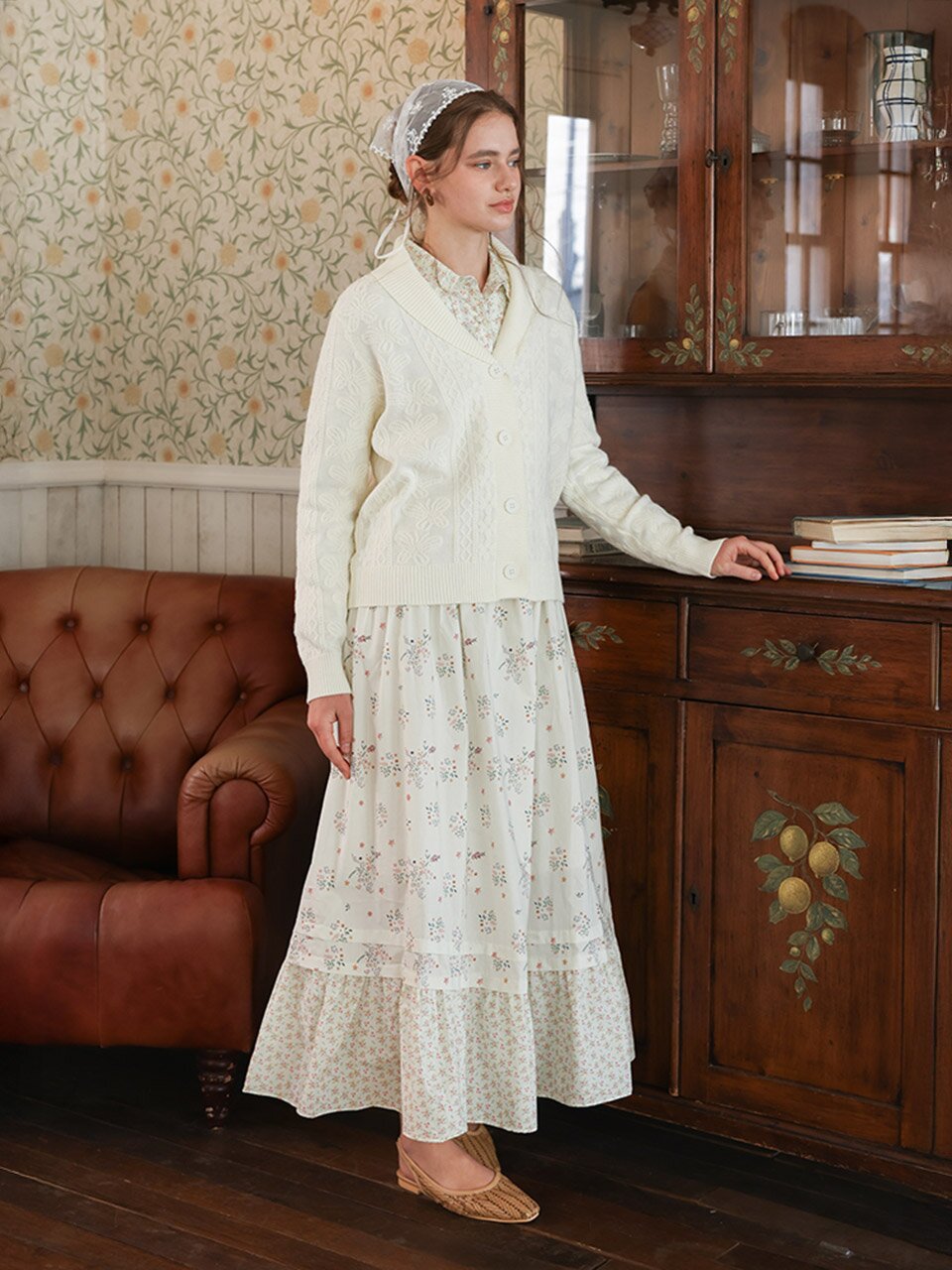 PM_Butterfly motif knit cardigan_IVORY