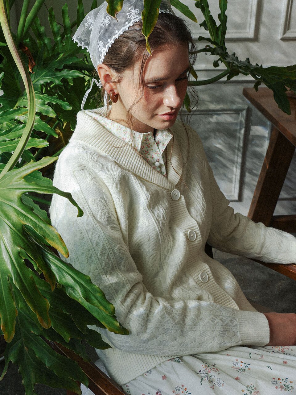 PM_Butterfly motif knit cardigan_IVORY