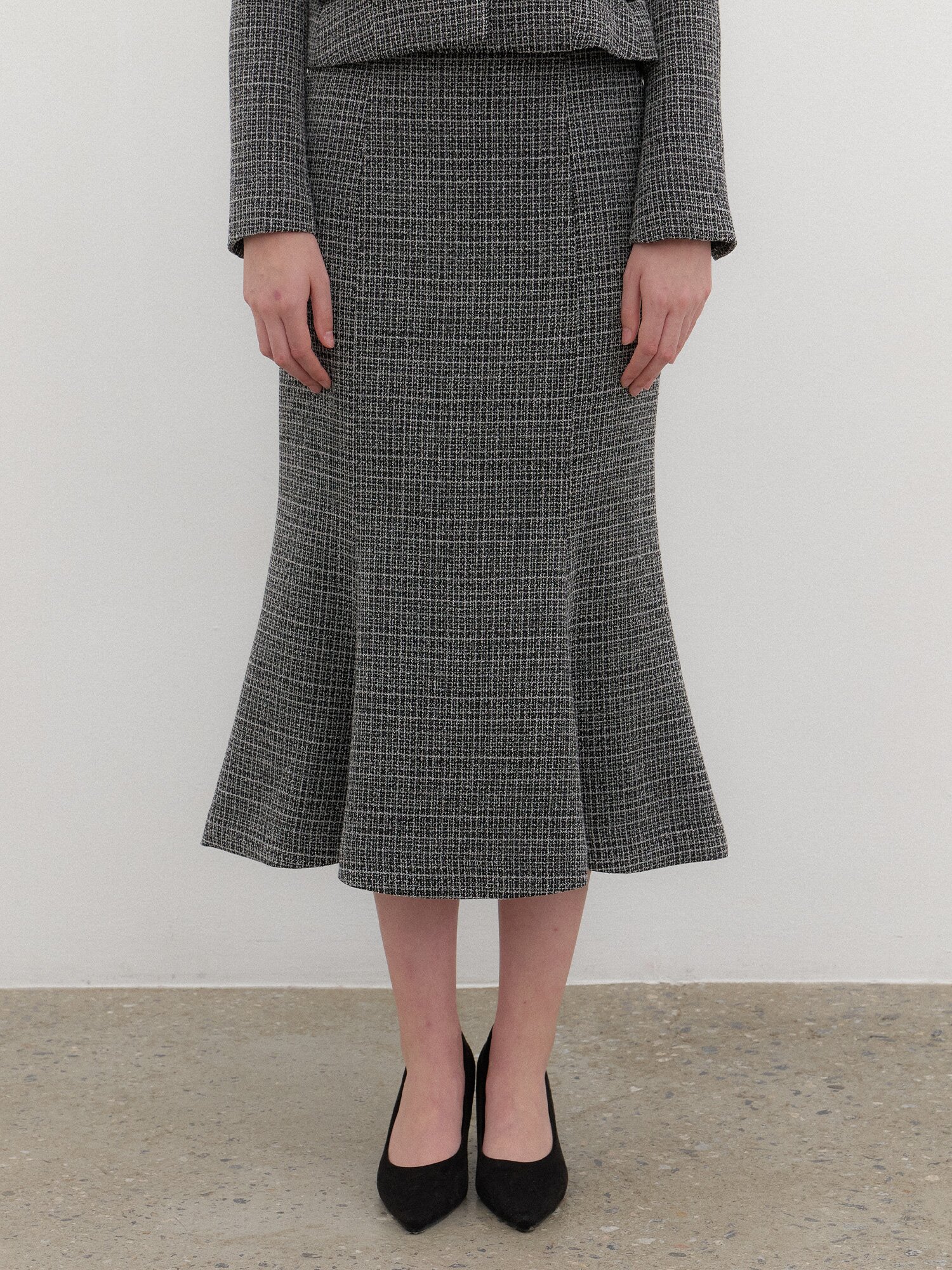 Signature Mermaid Skirt / Check(3color)
