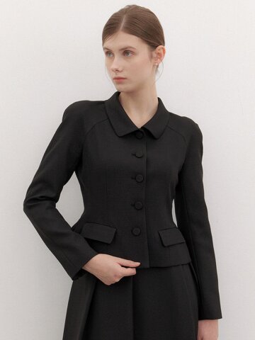 Raglan-sleeve Jacket(벨트 제공) / Black(3color)