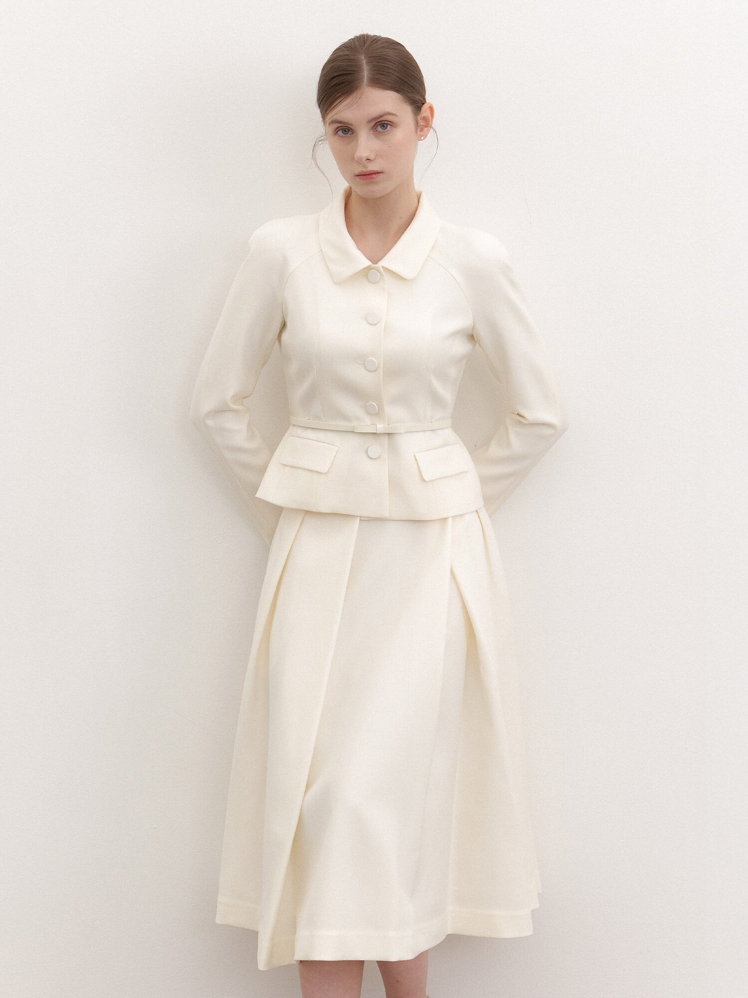 Raglan-sleeve Jacket(벨트 제공) / Ivory(3color)