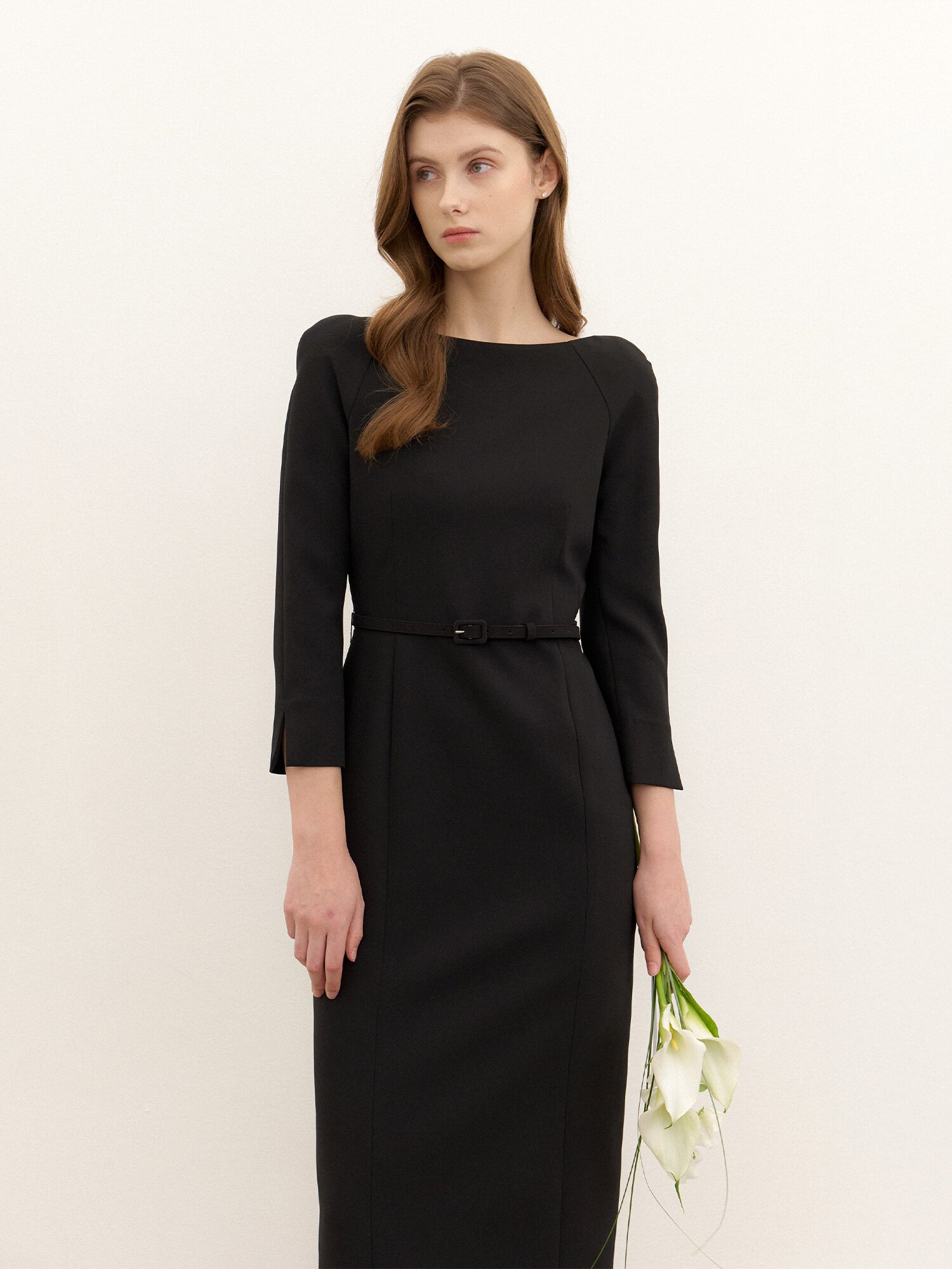 Raglan-sleeve Slim Dress / Black(2color)