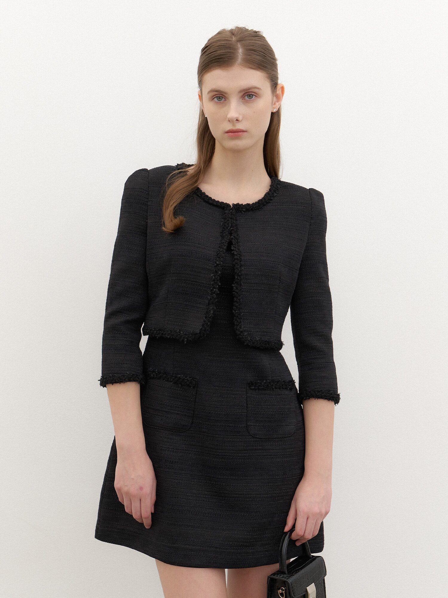 LILAC Trimmed Set-up Jacket / Black(2Color)