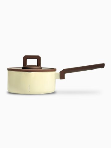 에지리 카라멜로 인덕션 냄비 18cm 편수 아이보리 이유식 라면 찌게 냄비