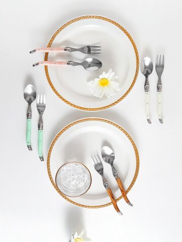 르리에 알비스 앤틱 커트러리 티스푼 & 티포크 2p 세트 