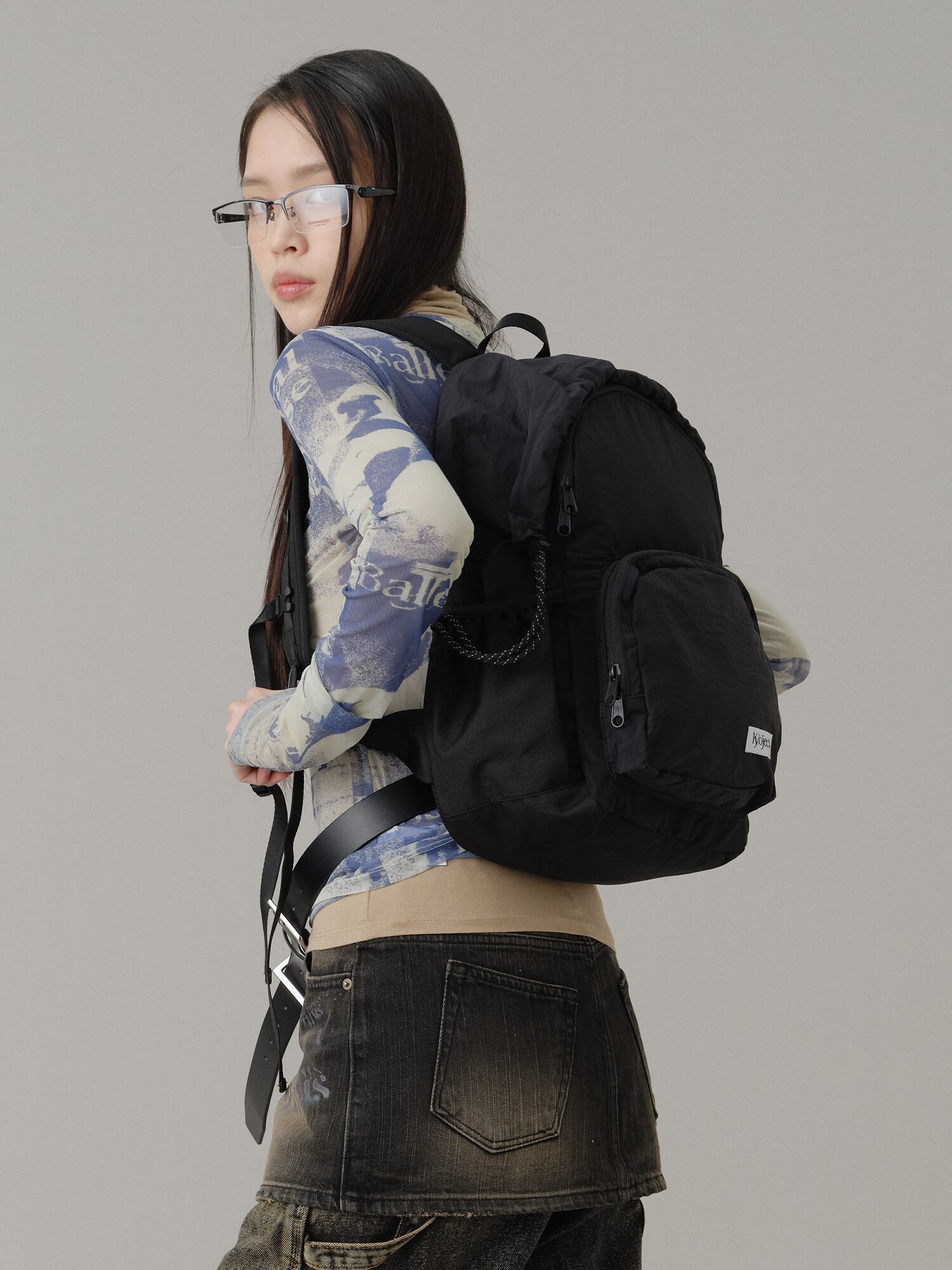 후디 백팩 블랙