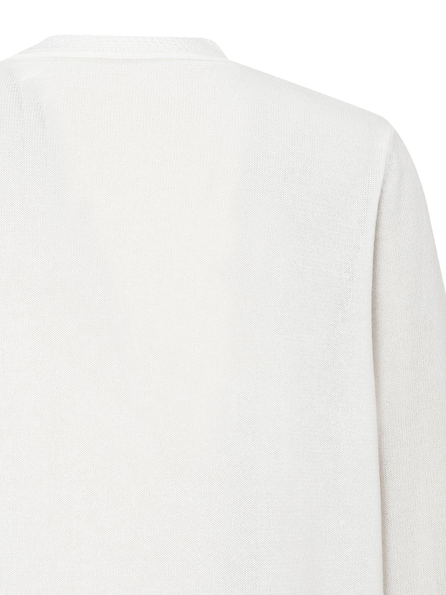 배색 텍스처 니트 가디건 (WHITE)
